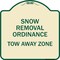 Signmission Snow Emergency Route Tow Away Zone W/ Graphic Heavy-Gauge Aluminum Sign, 18" x 18", TG-1818-22887 A-DES-TG-1818-22887 - alternate 1